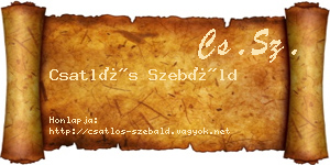 Csatlós Szebáld névjegykártya